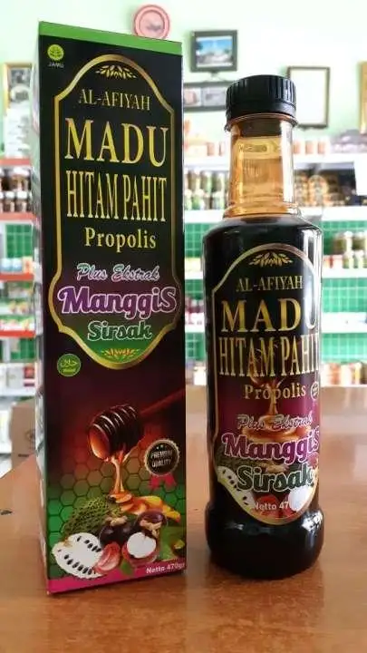 1 Botol Madu Hitam Pahit Propolis Plus Ekstrak Manggis Sirsak 470gr Lazada Indonesia