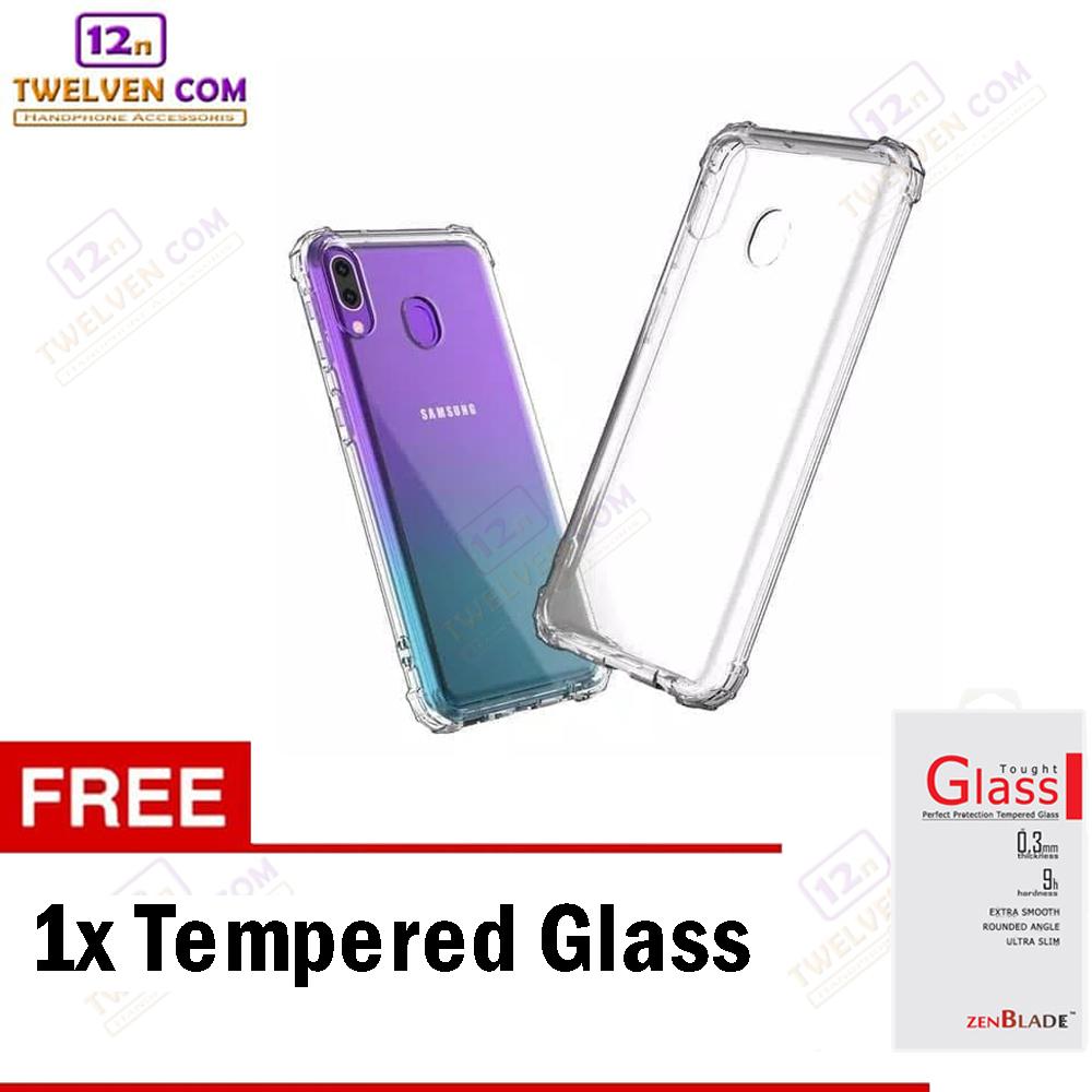 Zenblade Anti Shock Anti Crack Softcase Casing for Samsung A20 - Free Tempered Glass