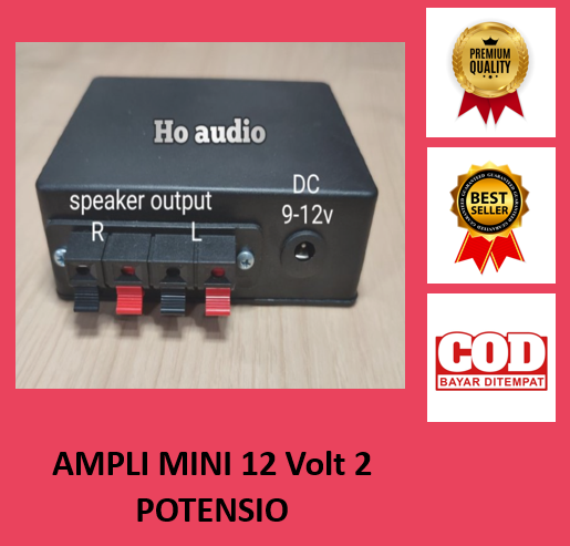 Amplifier Mini 12 Volt Stereo 2 Potensio - Ampli Mini 12 Volt Class D ...