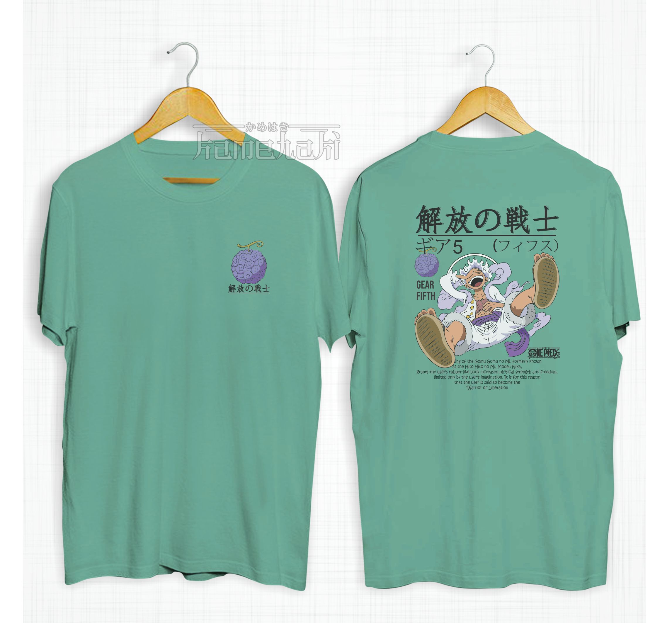 Hito Hito No Mi : Model Nika T Shirt 100% Cotton Gear 5th Gomu