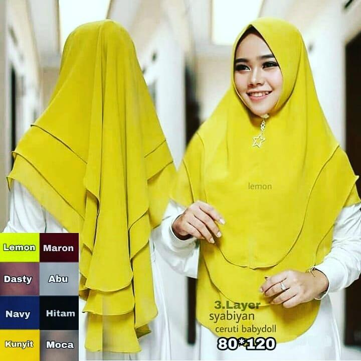 TF PROMO Bisa Bayar di Tempat Jilbab Murah Khimar TRI LAYER HIJAB Hijab Instan Mewah Kerudung Instan Khimar Instan