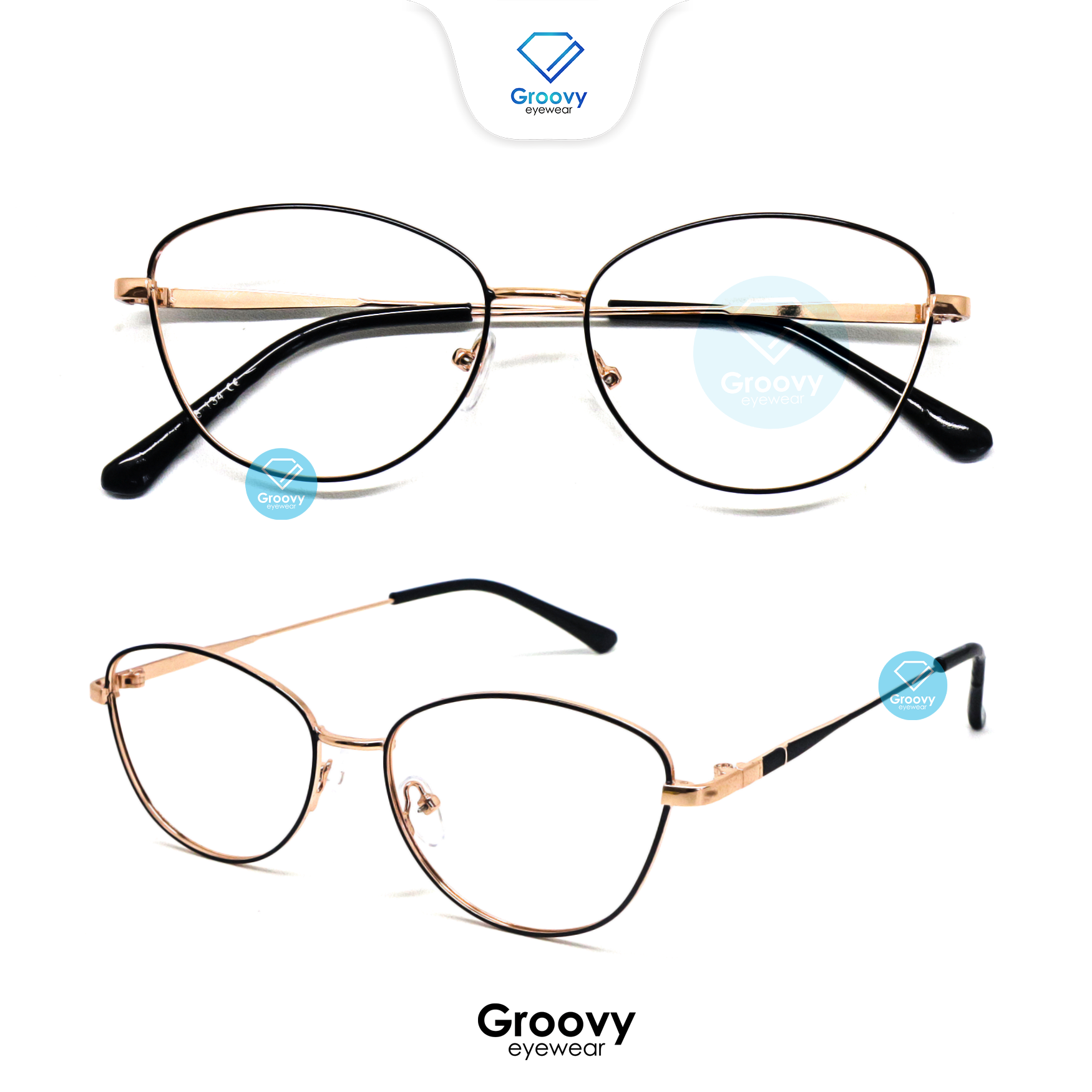 Groovy Eyewear Kacamata Fenya Bluecromic Minus Normal
