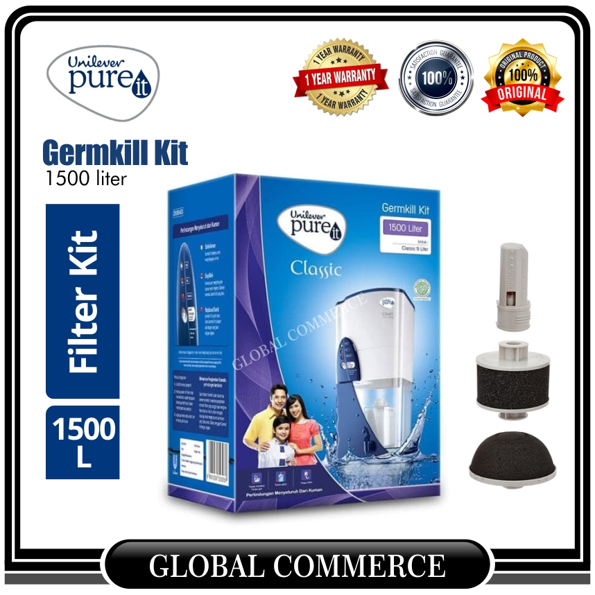 Unilever PURE IT Germkill Kit 1500L Filter Kit Penyaring Air Classic9L