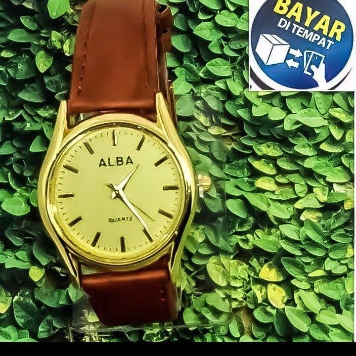 PROMO TERMURAH JAM TANGAN WANITA/CEWEK ALBA FASHION TALI KULIT TERBARU