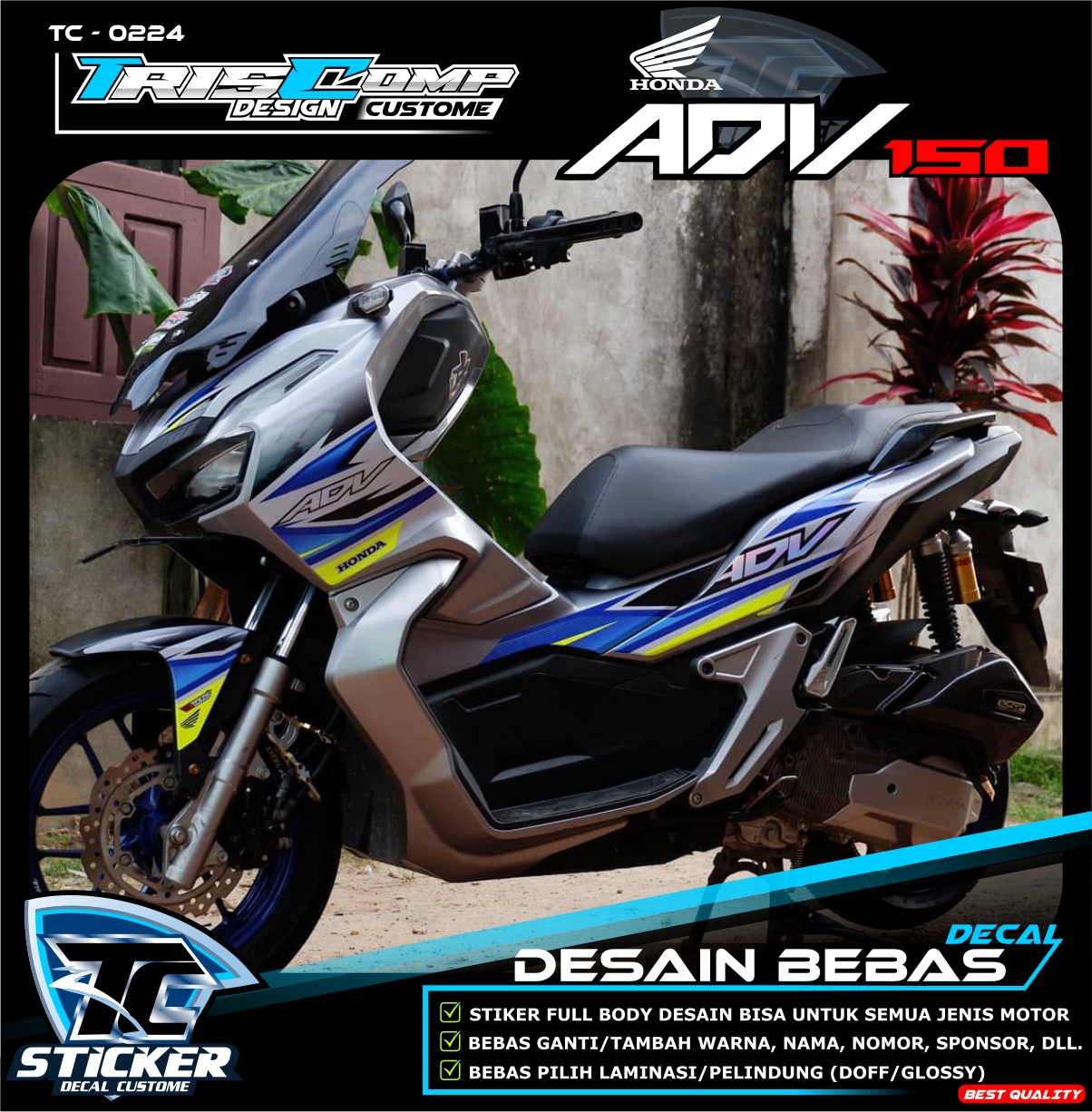 (Bisa Request) Decal Motor ADV 150 Full Body Custom Desain Decal