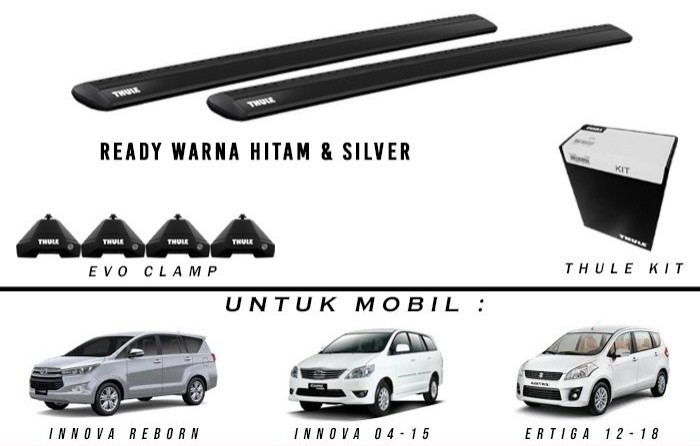 Cross Bar Set Thule Innova Reborn Aksesoris Kendaraan Innova Cross