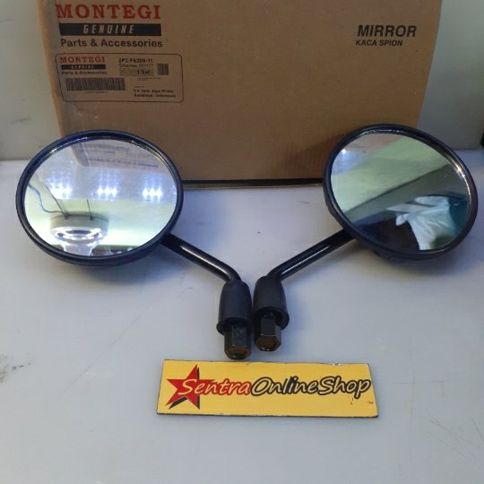 kaca spion motor honda scoopy spion bulat hitam montegi genuine parts