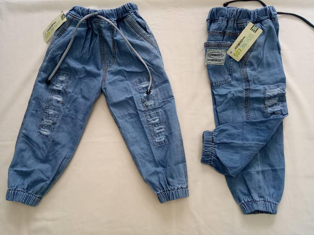 Celana Panjang Jeans Anak laki-laki joger sobek oshkos 1-9 thn