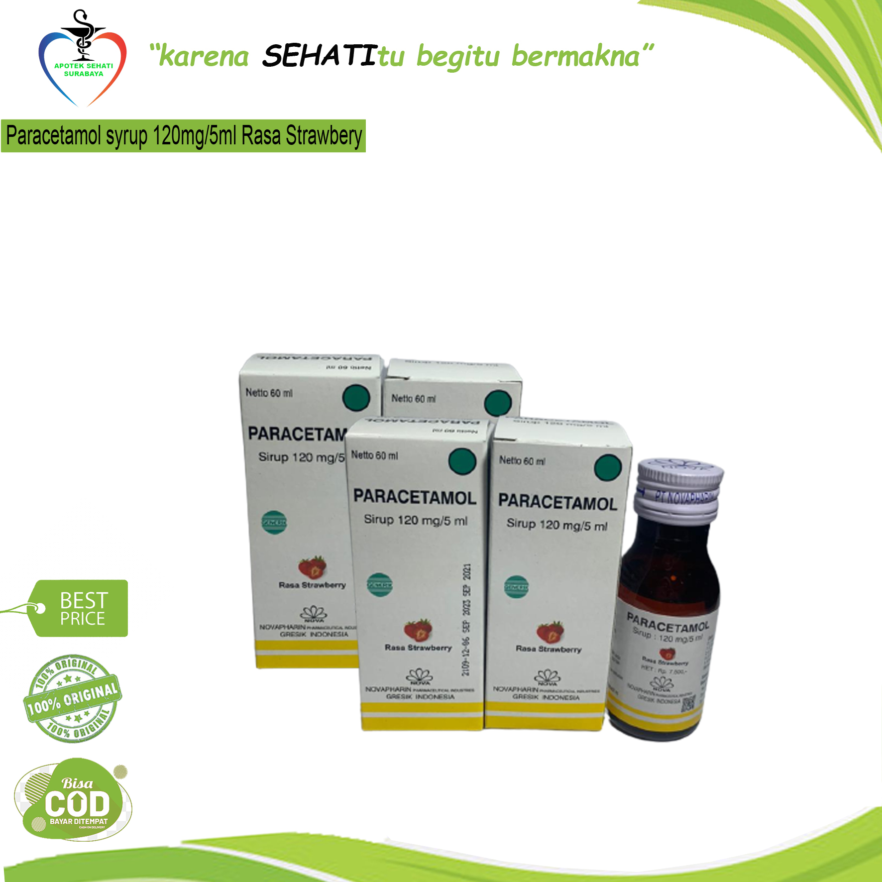 PARACETAMOL SYRUP / PARASETAMOL / ANALGESIK / OBAT DEMAM ANAK Lazada