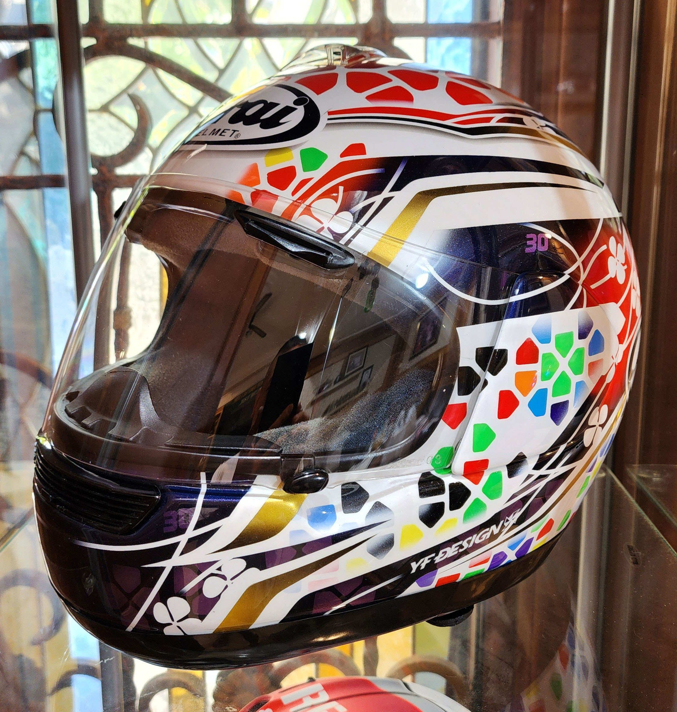HELM HELMET MOTOR FULL FACE ARAI SPRINT GIGA 2 REPAINT NAKAGAMI GP2