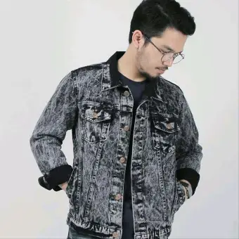 jaket denim black
