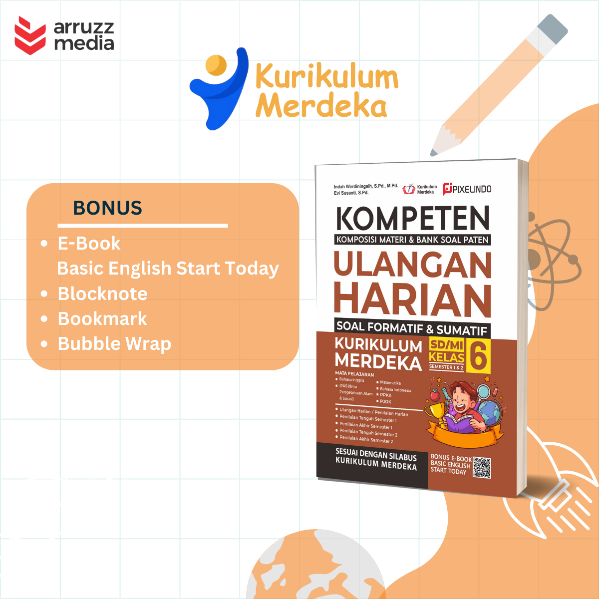 Buku Ulangan Harian Kurikulum Merdeka SD/MI Kompeten Ulangan Harian SD ...