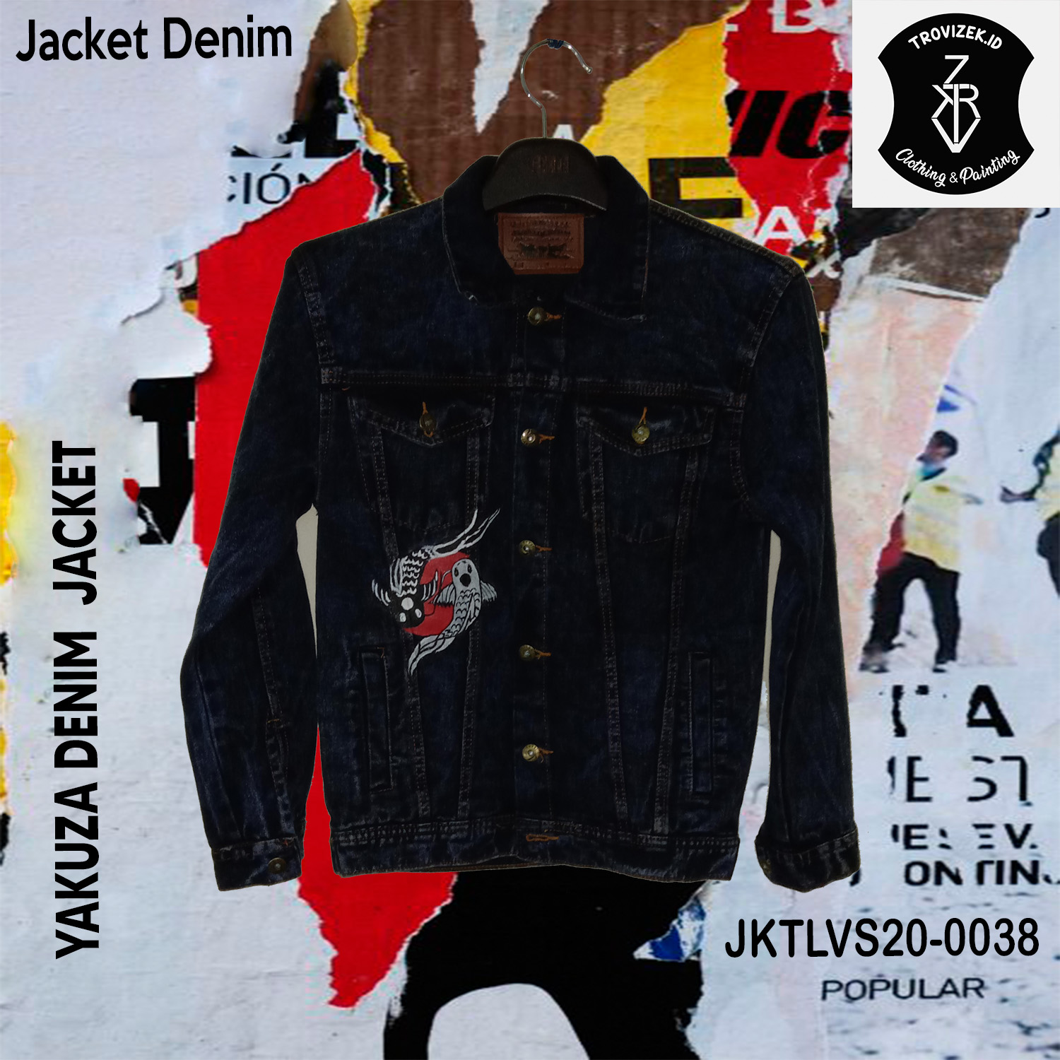 jaket denim custom