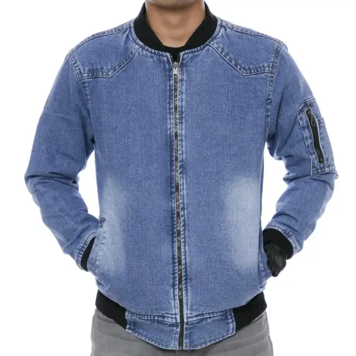 Jaket Bomber Jeans denim pria: Membeli jualan online Jaket Denim dengan  harga murah | Lazada Indonesia