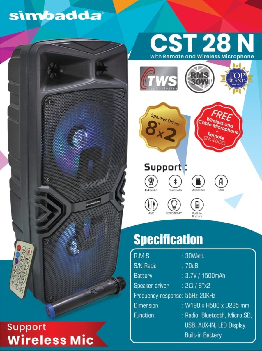 speaker simbadda cst 28n