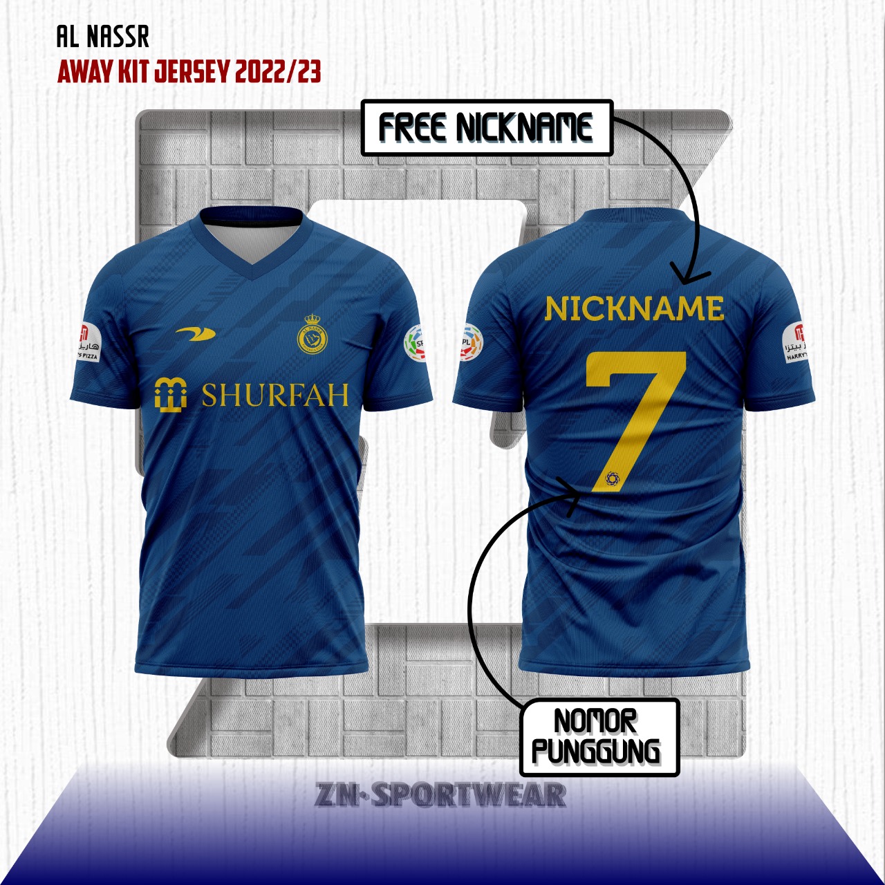 Baju Jersey Al Nassr Away 20222023 Terbaru Kualitas Premium Lazada Indonesia 7633