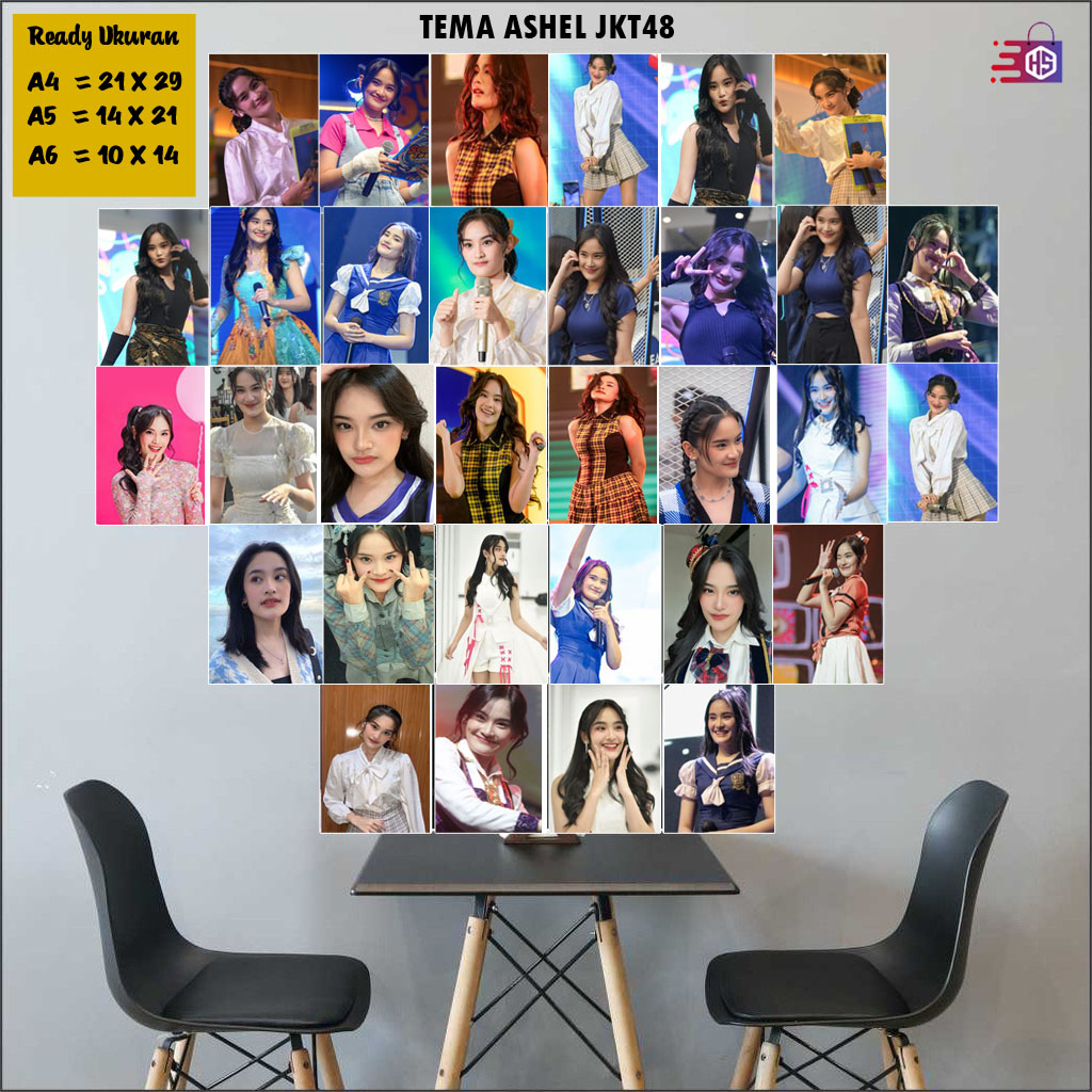 Poster Dinding Kamar Gambar Ashel JKT48 Ukuran A6 A5 A4 - Poster ashel ...