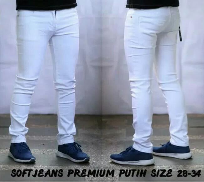 Celana Jeans Skiny Putih Pria