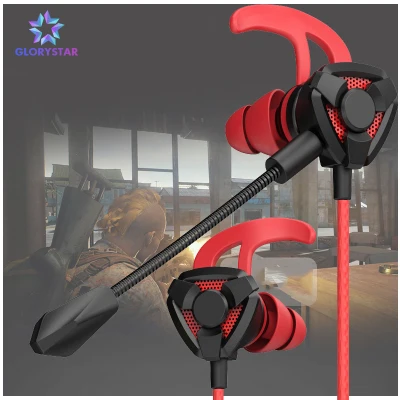 GloryStar PUBG Gaming Earphone With Mic In-ear Headset Volume Control Gamer Earphones For PC PS Mobile Phone Games