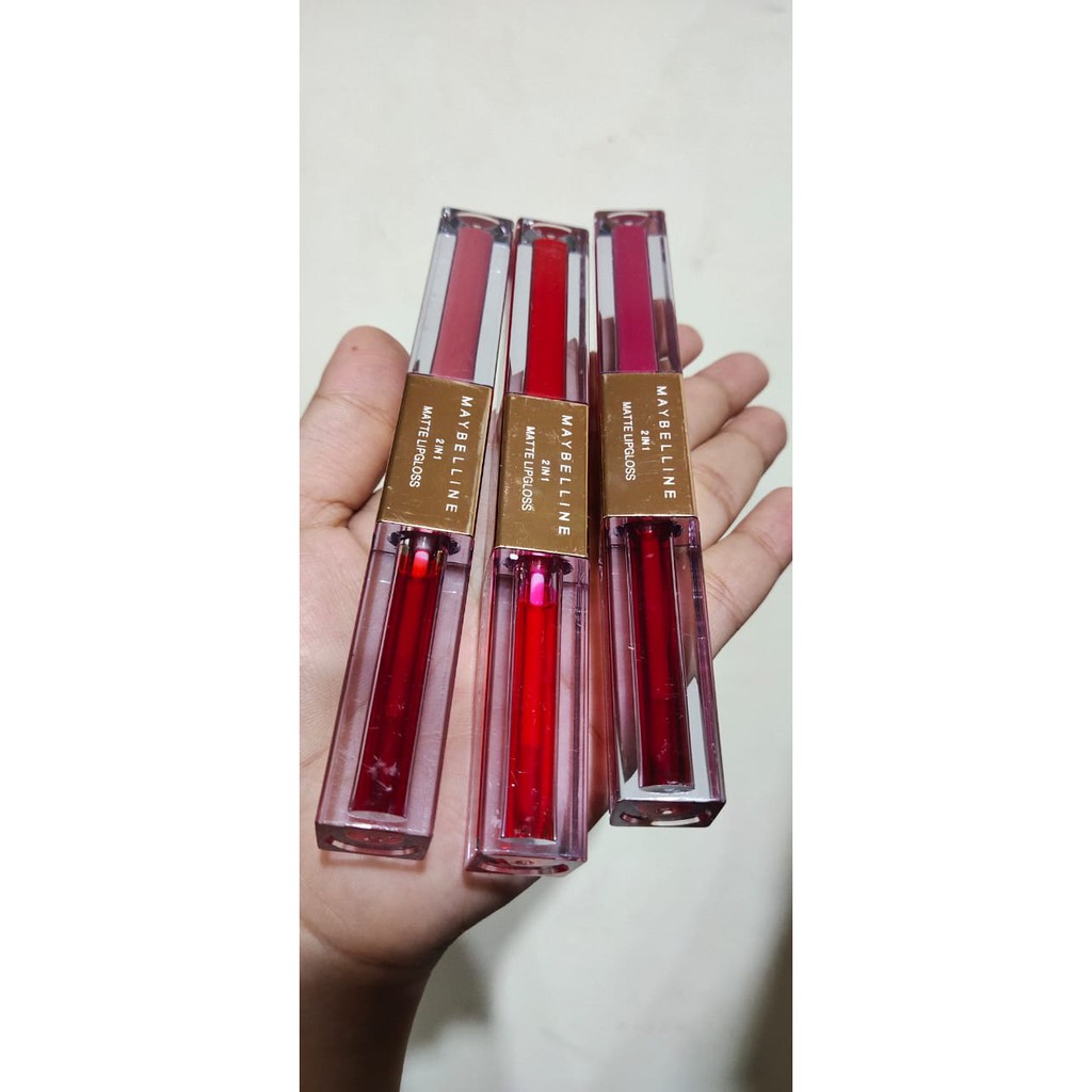 maybelline 2 in 1 matte lip gloss