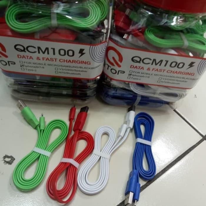 Kabel Data Qtop For Iphone 5 6 7 Kabel Casan Iphone Isi 50psc For Ios
