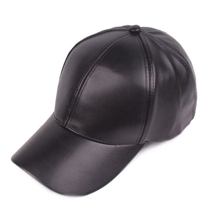 black leather baseball