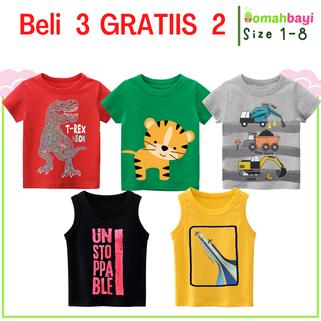 PAKET HEMAT KAOS DAN SINGLET - Kaos Dan 