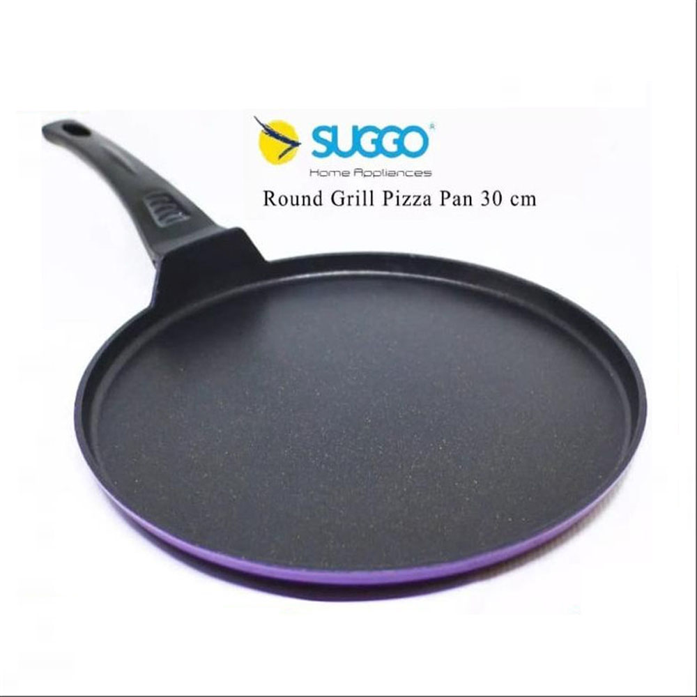 Round Grill Pan Crepes Pan Pizza Pan SUGGO ANTI Lengket 30Cm Lazada