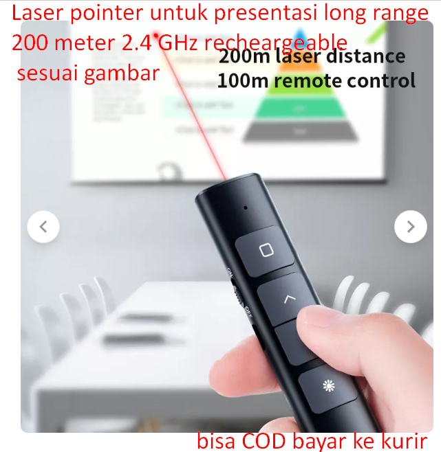 Laser pointer untuk presentasi long range 200 meter 2.4 GHz