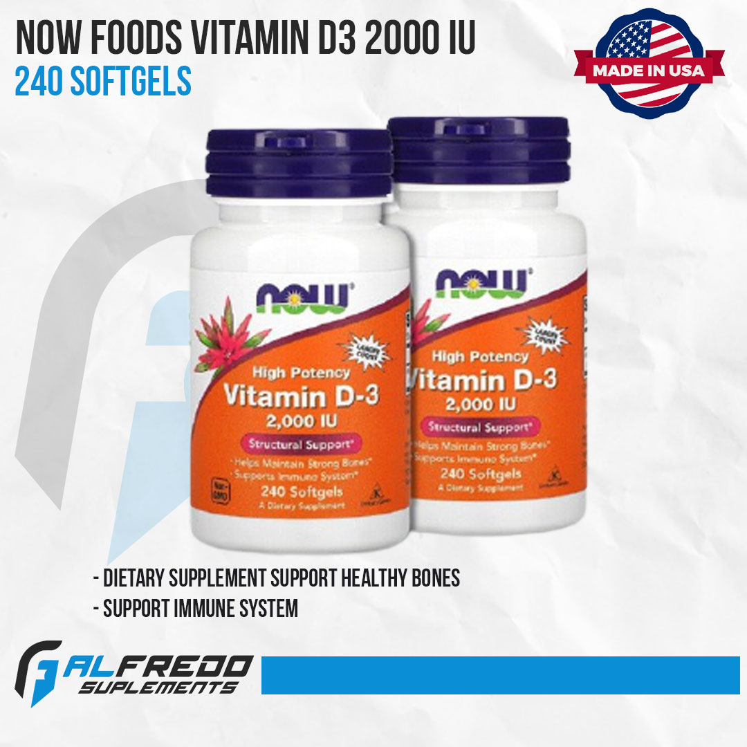 Now Vitamin D3 2000 IU 240 Softgels Vitamin Untuk Daya Tahan Tubuh