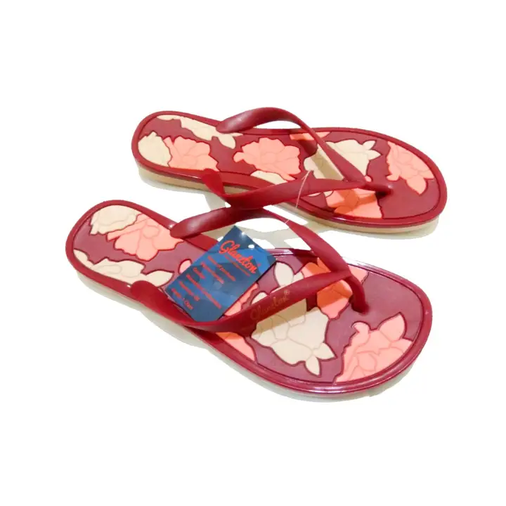 red jelly flip flops