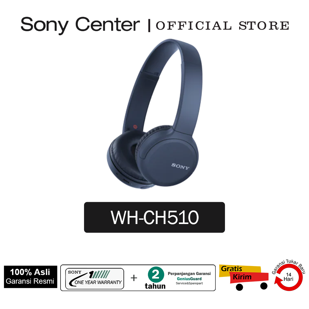 SONY WH-CH510 / WHCH510 / WH CH510 Wireless Headphones , GARANSI RESMI ...