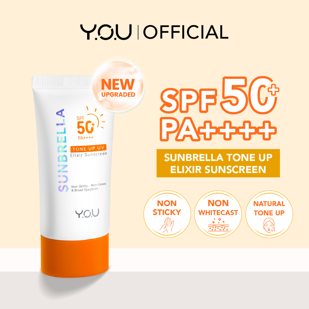 YOU Sunbrella Tone Up UV Elixir Sunscreen SPF50+ PA++++ 40 mL l Tabir ...