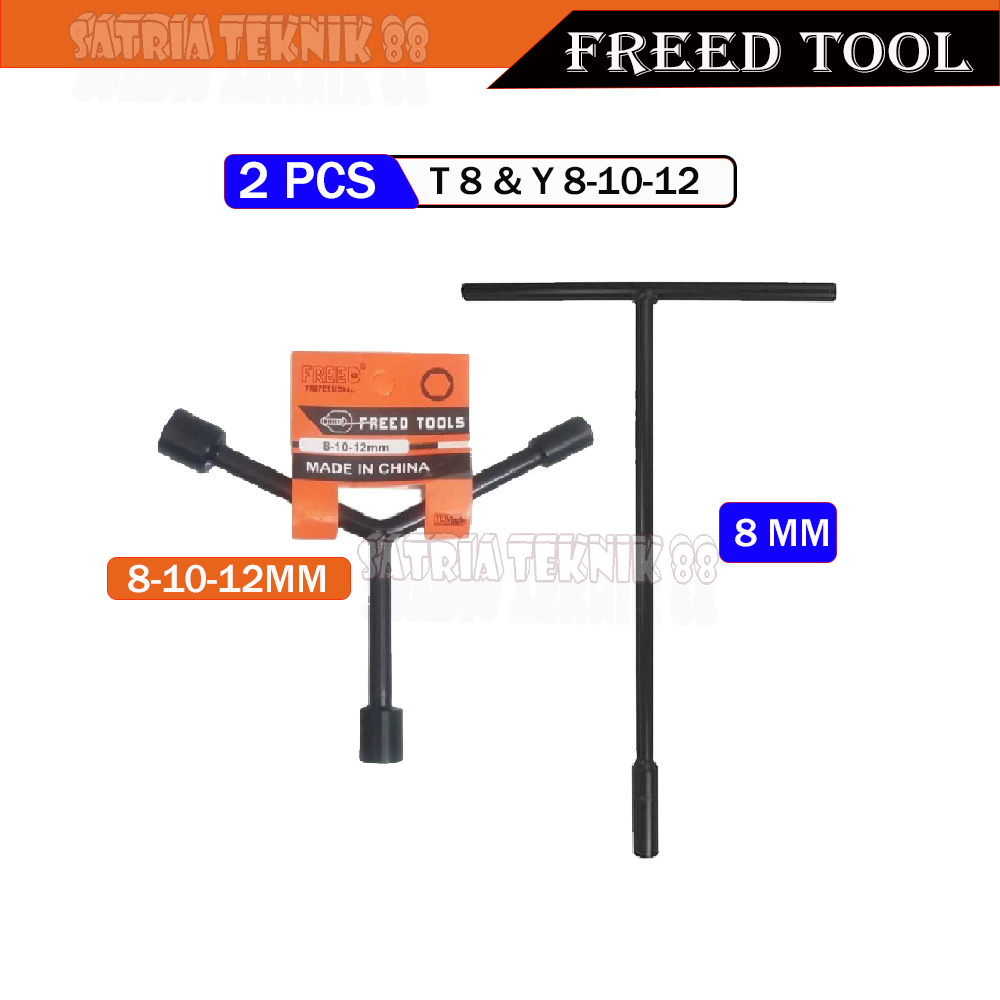 paket 4 set kunci t sok 8 10 12 14 mm kunci sock t shock socket