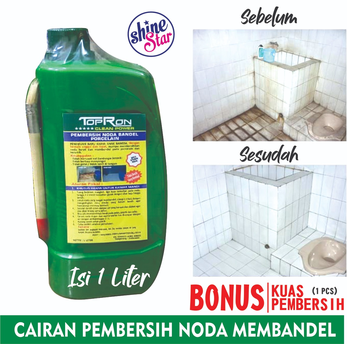 Shine Star Cod Bayar Di Tempat Topron Clean Power Liter Topron Pembersih Kerak Keramik