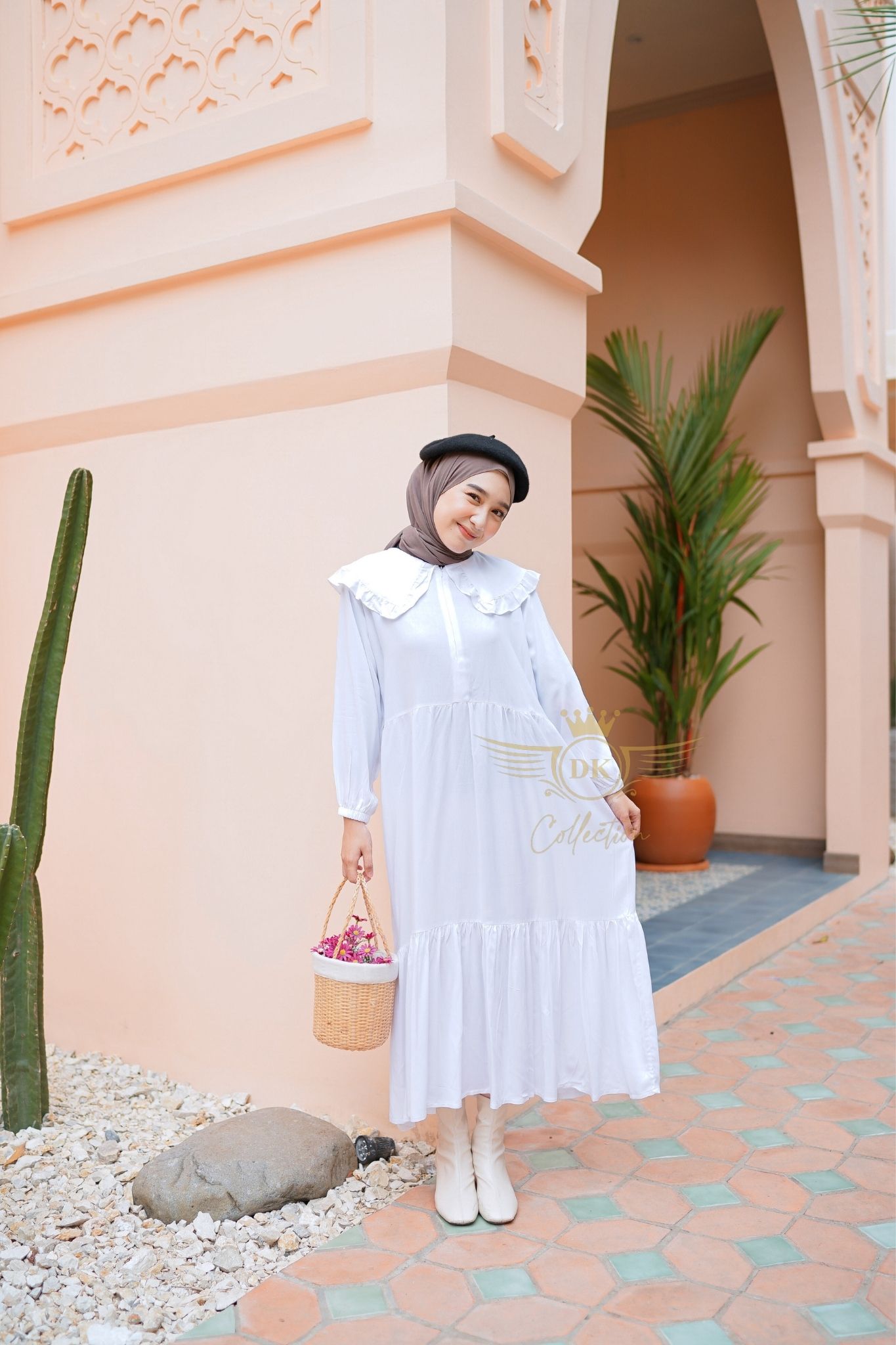 midi dress putih Noosa Midi Dress