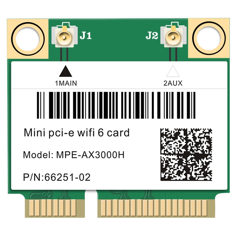 2974Mbps Wifi 6 Mini PCIE Card 2.4G/5Ghz Bluetooth 5.0 Wireless