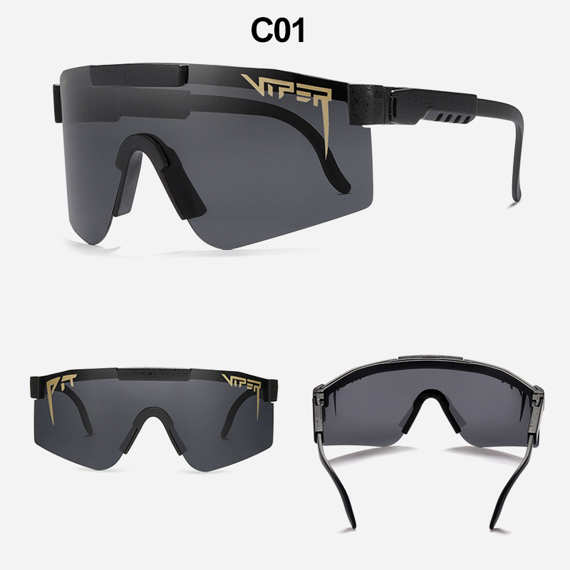 Carsior Polarized Cycling Glasses with Case Fashion PIT VIPER UV400  Protective Sunglasses Bicycle Eyewear Bike Sunglasses MTB Goggles for  outdoor running fishing