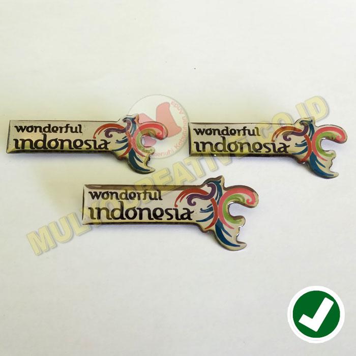 Emblem Wonderful Indonesia - Bros Logo Pesona Indonesia / 4pcs
