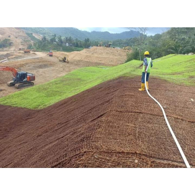1 x 10 meter cocomesh hydroseeding jaring sabut kelapa coconet serabut kelapa | Lazada Indonesia