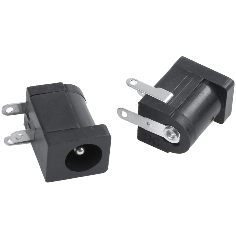 Uxcell 10-Pack DC Power Jack Socket 5.5x2.1mm Panel Mount - 3 Terminal Female Connector - View #10