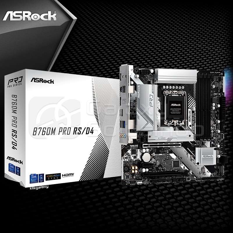 Asrock B760M Pro RS/D4 Intel LGA1700 B760 DDR4 Motherboard Lazada