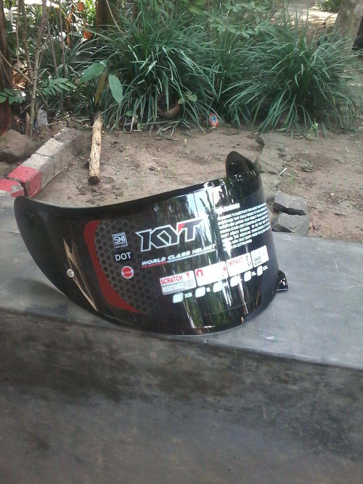 FLAT VISOR 100% ORIGINAL KYT BISA UNTUK RC7,R10,K2RIDER BONUS TEAR OFF POST DOUBLE FUNGSI PINLOCK