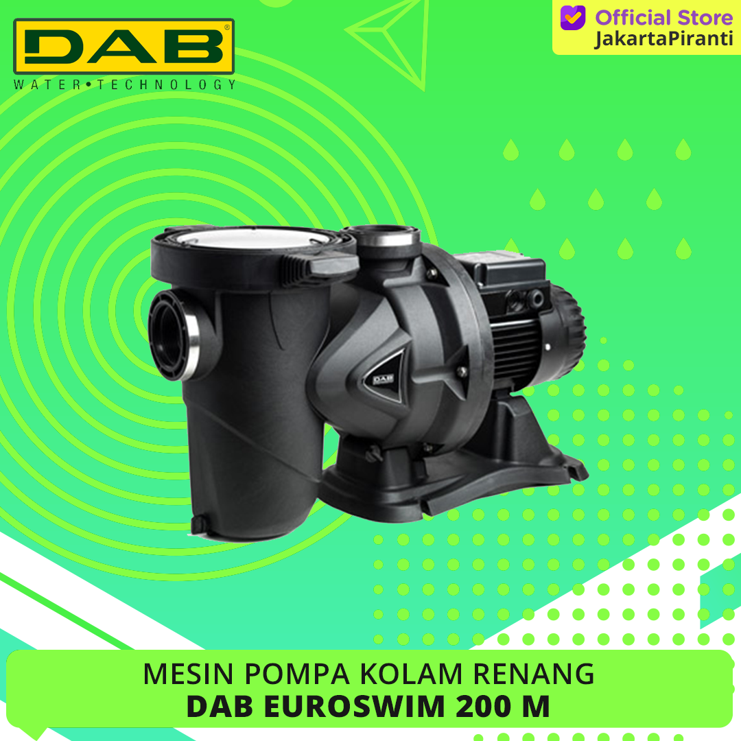 Mesin Pompa Air Kolam Renang Pool Pump 2 HP DAB Euroswim 200 | Euroswim ...