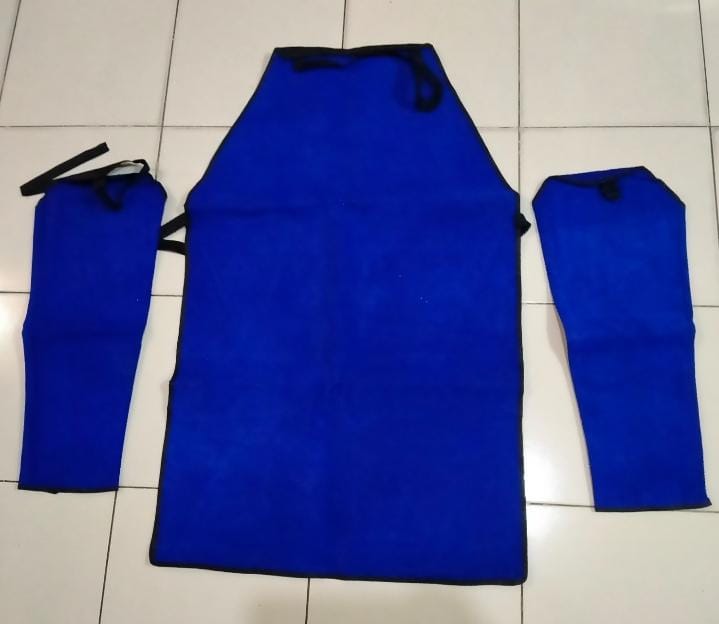 Apron Las Welder Welding / Celemek Kulit Pelindung Dada dan Tangan