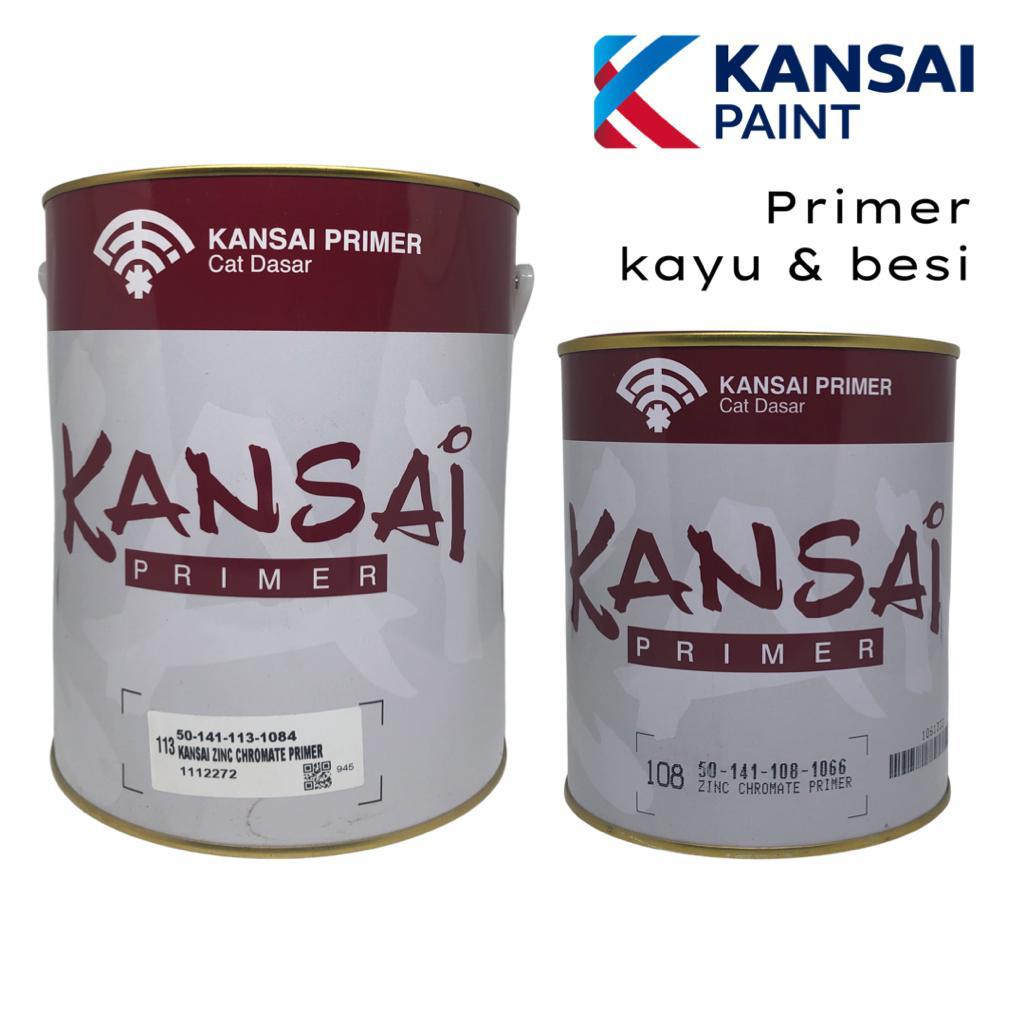 KANSAI ZINC CHROMATE PRIMER 1KG RED OXIDE / CAT DASAR KAYU DAN BESI