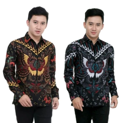 Kemeja Batik Pria Lengan Panjang Baju Batik Pria Batik Pekalongan Kemeja Batik Modern Kemeja Kantor Pria Batik