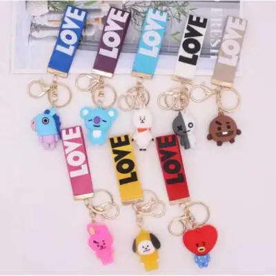 BobaStore - A032 Keychain LOVE Gantungan Kunci Korea Boneka BTS Kpop Lucu Aksesoris Tas Import Murah COD