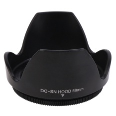 58 Mm Tudung Lensa Dudukan Baut Kelopak Bunga Tulip Bentuk untuk Kamera Canoneos 18-55 Mm (Hitam)-Intl