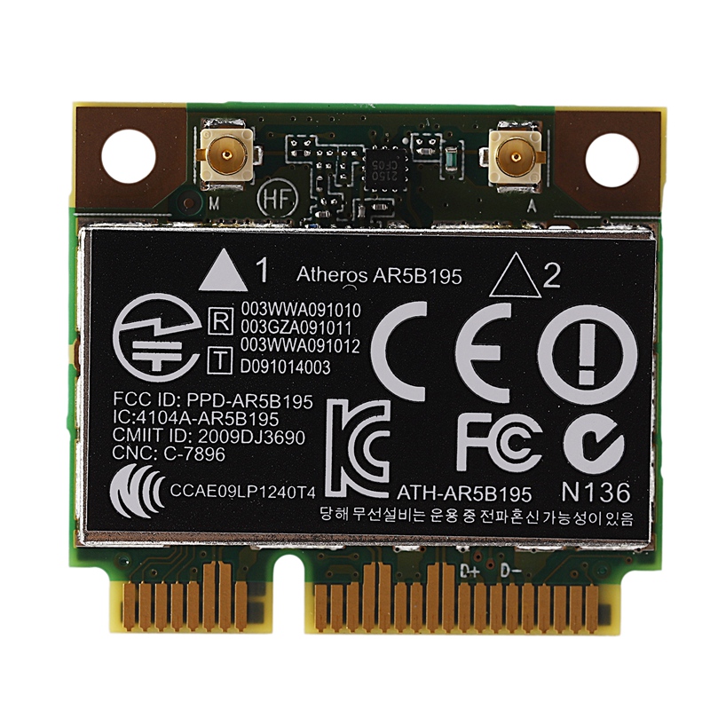 AR9285 AR5B195 150M+BT3.0 Half Mini PCI-E Wireless Card SPS 593127